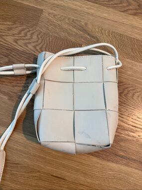 Woven Mini Crossbody Bag in Cream